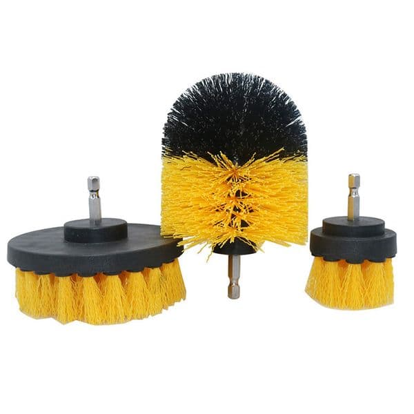 3 Piece set detergent bathtub brush car PP bristle drill bit attachment cleaning tool bathtub car mat cleaning tool electric 210329