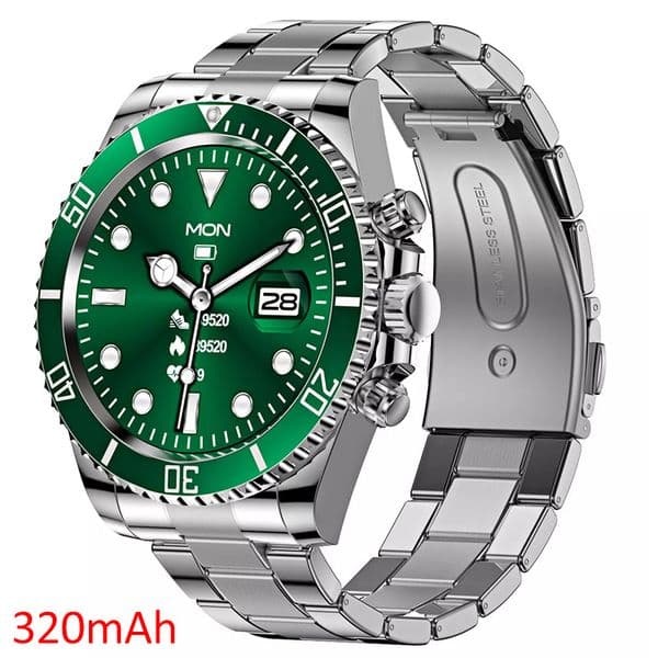 AW12 Smart Watch Full Touch 320mAh ROM 256MB Stainless Steel Bluetooth Call Custom Dial Multi Sports Clock Fitness Tracker Bracelet Smartwatch Men Women Android IOS