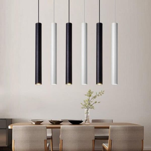 Modern LED Pendant Light Long Tube Pendants lamp Cylinder Pipe Hanging Lamps for Living Room Kitchen Lights Fixture Decor Luminaire 2.5