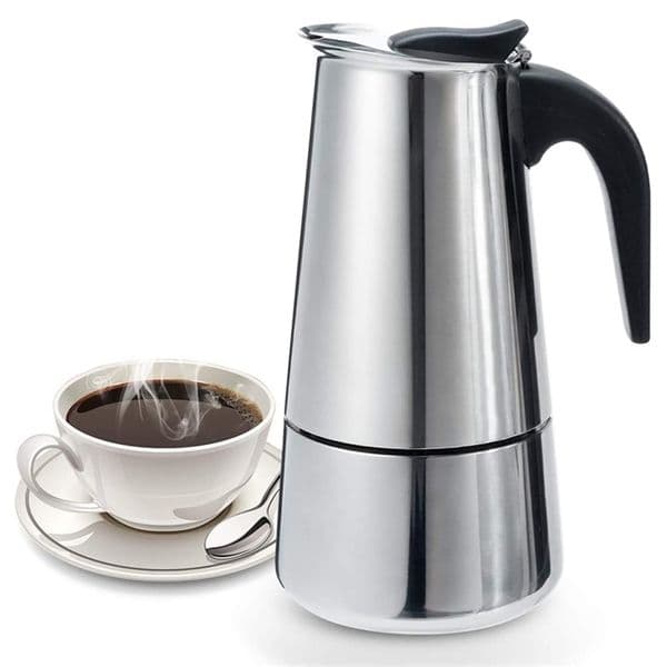 Italian Coffee Maker Machine Moka Pot Stainless Steel Espresso Portable Latte Coffeeware Stovetop Cafe Accessories Cafetera 210408