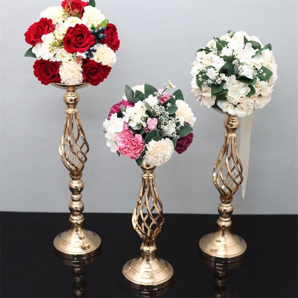 Wedding Candle Holders Iron Vase Candle Stands flower Rack road lead wedding centerpiece candlestick Wedding prop decoration for party