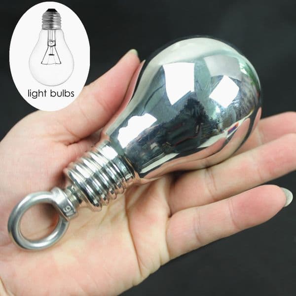 10 Sizes Custom Size New Design Anal Ball Stainless Steel Butt Dildo Anus Trainer Simulation Light Bulb Shape Dilator Backyard Stopper Adult Sex Toys HH66
