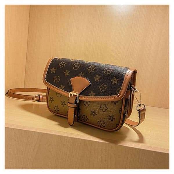 Luxury trendDesigner s new printed nurse old flower Single Shoulder Messenger Bag fashionable small square bag