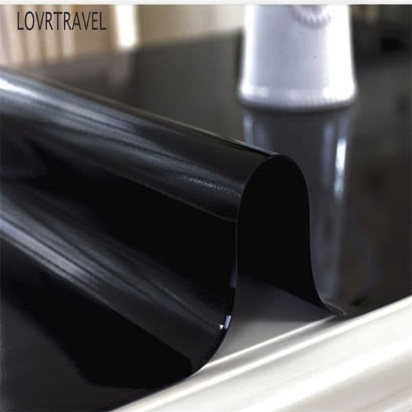 Matte black protection tabletop PVC tablecloth D'waterproof soft glass solid color home decoration Cloth 210626
