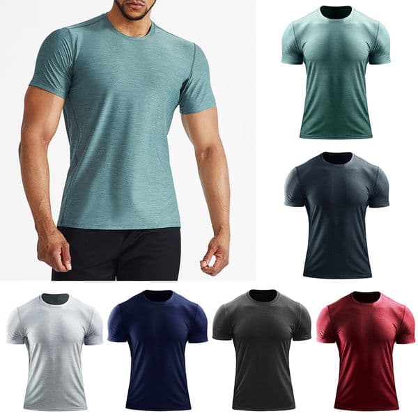 2021 Yoga Tights Mens Workout Clothes Running Sportswear Short-Sleeved T-shirt Fitness Wear High Elastic Quick Drying Breathable Tops