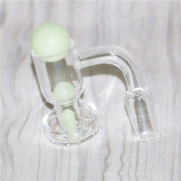 Terp Slurper Quartz Banger Set Smoking 14mm 10mm Male Joint Bangers 45 90 Degree Luminous Glowing Pearl Bead Pill Kit