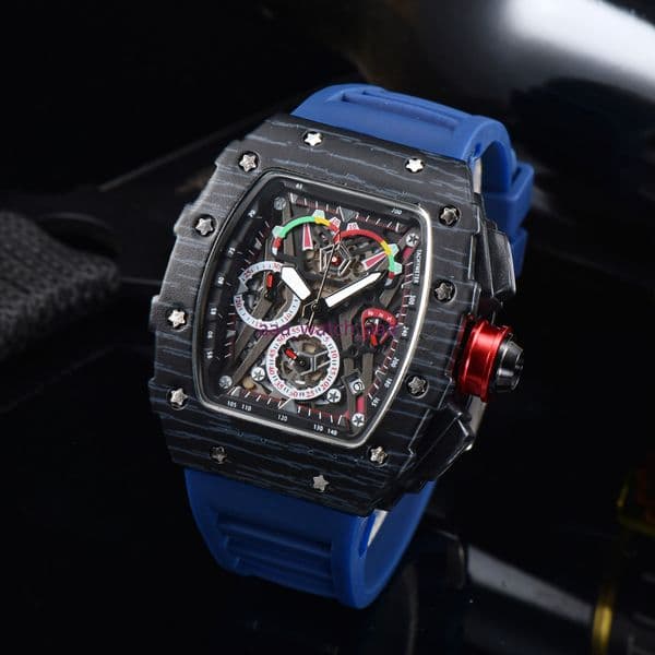 Casual Sport Watch Men's Top Brand Luxury Quartz WristWatches Man's Clock Fashion Chronograph Silicone Strap Hot selling