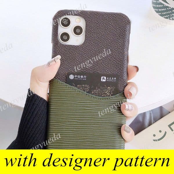 Fashion Designer Phone Cases for iphone 17 Series 15 14 13 13pro 12 11 pro max Classic Pattern Leather Card Holder Metal Tags Case with Samsung S22 S23 S24 S25 ultra