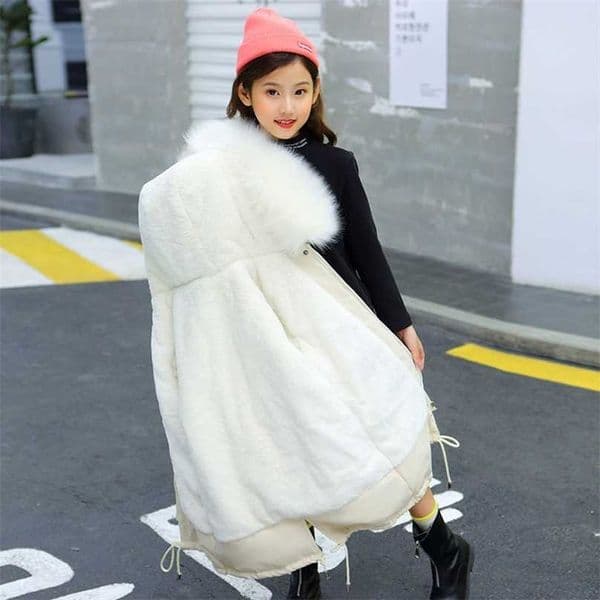 Winter Jacket for Girls Russian Children Snowsuits Plus Velvet Warm Hooded Outerwear Coat Kids Teenage Parkas 6-13 Y 211027
