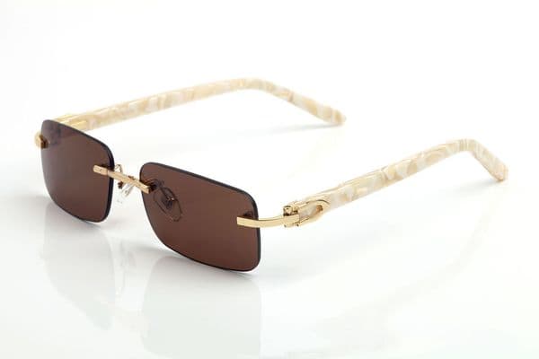 Luxury Brand Buffalo Horn Glasses Designer Sunglasses for Women Vintage Rimless Wooden Mens Sunglasses 2022 Gradient Sunglass Female Square Shades Red Eyeglasses