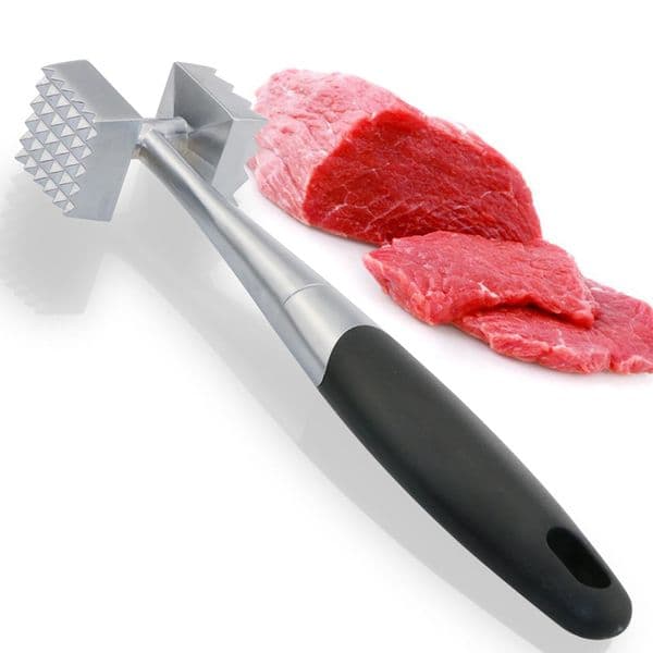 Zinc AlloyTenderizer, Chicken Hammer Tenderizer Tool with Rubber Grip Handle