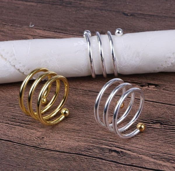 Metal Wedding Napkin Ring Special Spring Design Gold Napkin-Rings Table Kitchen Serviette Holder Dinner Party Christmas Decor SN2883