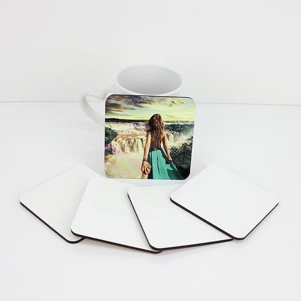 9*9cm Sublimation Coaster Wooden Blank Table Mats MDF Heat Insulation Thermal Transfer Cup Pads DIY Coasters