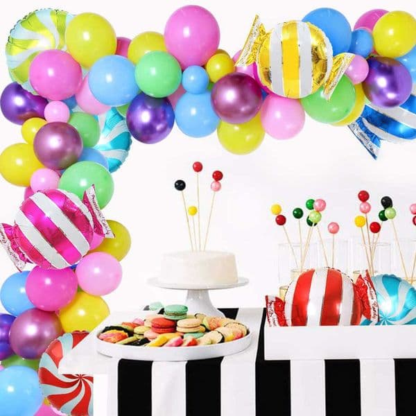 Candy Balloon Garland Arch land Party Decorations for Birthday Baby Shower Christmas with Sweet Lollipop 210610