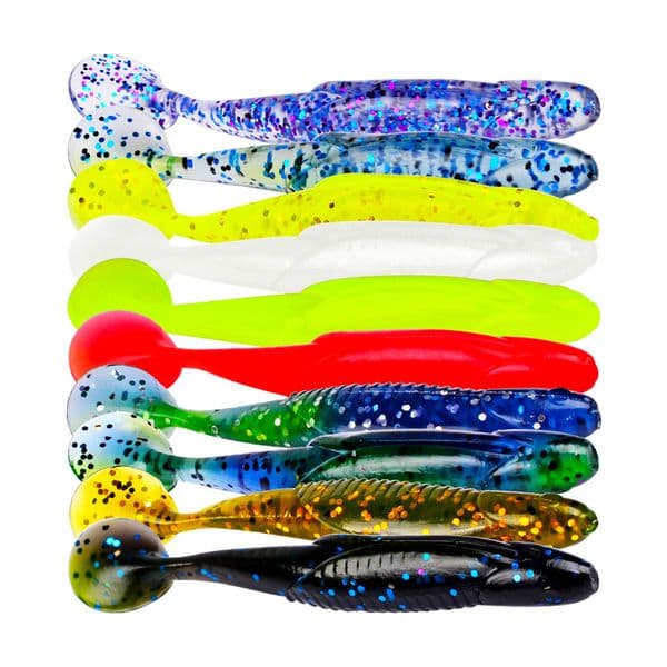 10pcs/Lot 9.5cm/6g 10 Colors Worm Plastic Lures Party Favor Swimbait Wobblers Soft Bait Fishing Lure Artificial Bass Tackle