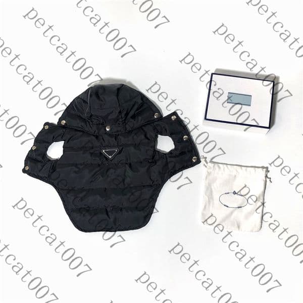Metal Logo Pet Coat Cotton Vest Brand Jacket Hooded Coats Dog Apparel Winter Warm Pets Jackets Clothing