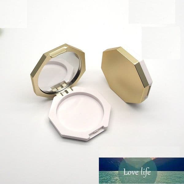 Packing Bottles Empty Blusher Palette Inner Dia.48mm Gold Single Layer Refillable Cosmetic Container Portable Highlight Powder Box with Mirror