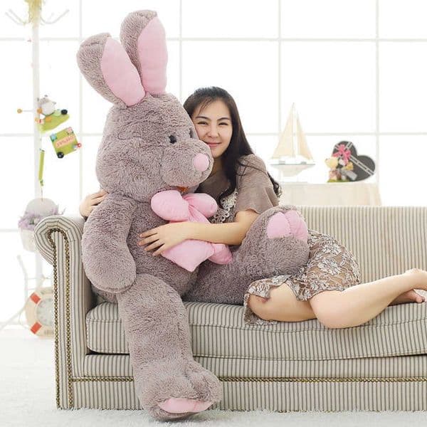 Plush 90cm Soft nt Doll Big Rabbit Appease Toys Reading low for Vntines Day Children Gifts Lbv Q0727 Y260603