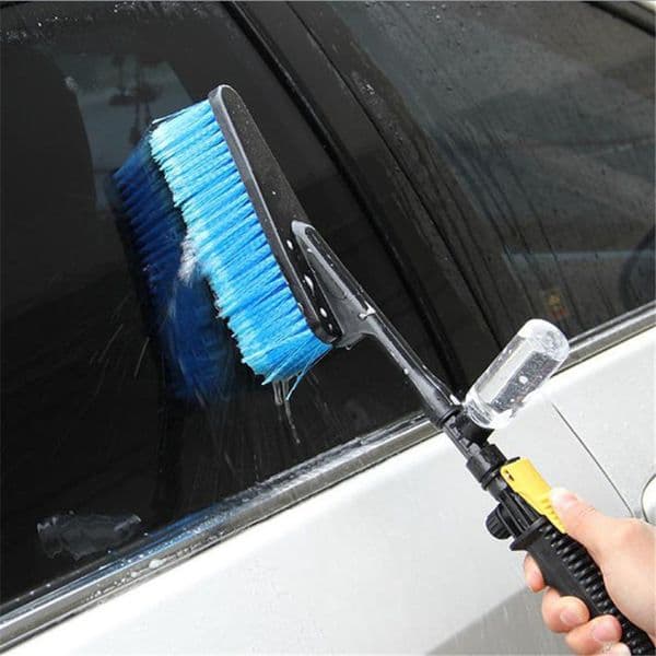 Telescopic Soft Hair Long Handle Car Wash Brush Water Spray Tire Cleaning Tool Body Window Glass Cleaning Brush 210329