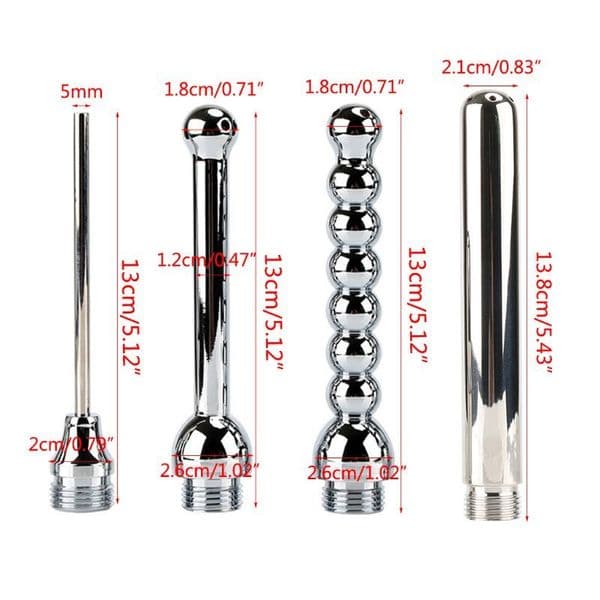 1Set Aluminium Anal Cleaning Klysma Shower Bidet Anal WC Anus Schoon Plug Kit