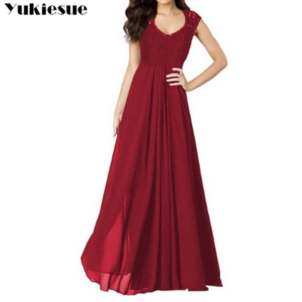 summer dress sleeveless chiffon women es women's black red vintage maxi party long sexy bodycon plus size 210608
