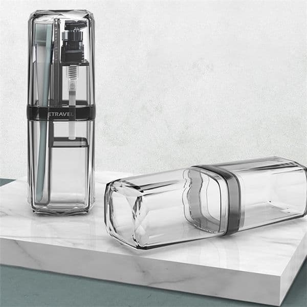Portable Travel Wash Cup Multifunction Bathroom Accessories Toothpaste Toothbrush Storage Box Set 210423
