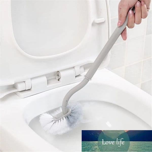 1PC Toilet Brush Dead Corner Decontamination Cleaning Double Side Curved Plastic Brush Toilet Bathroom Long Handle Brush Factory price expert design Quality