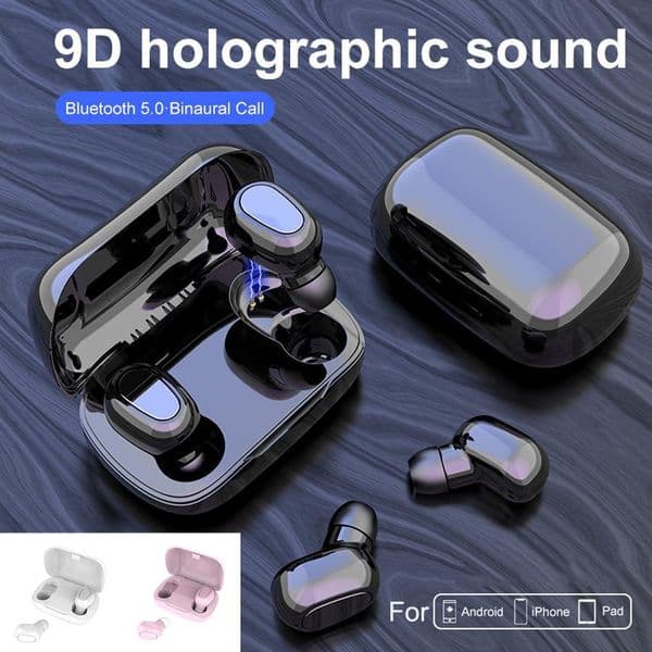L21 Wireless Earphones 50 Earbuds Mini TWS Sports Stereo set With Microphone Noise Cancelling Charging Box for smartphone Y260522