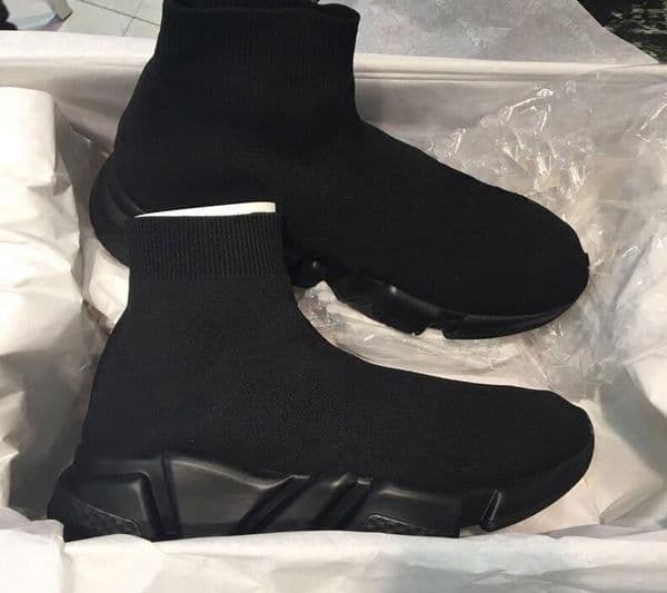 New Motorcycle Boots Unisex Casual Shoes Flat Fashion Socks Boots Red Grey Triple Black White Stretch Mesh High Top Sneaker Speed Trainer Runner size 36-45