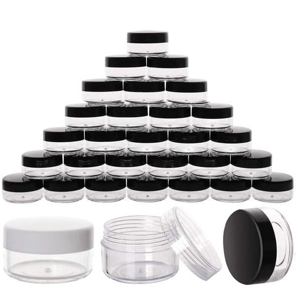 200Pcs Lip Balm Container 2g 3g 5g 10g 15g 20g Portable Plastic Cosmetic Empty Jars Clear Bottles Eyeshadow Makeup Cream Pots 210330