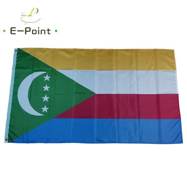 Comoros Flag National Country 3*5ft (90cm*150cm) Polyester Banner Decoration flying home & garden flags