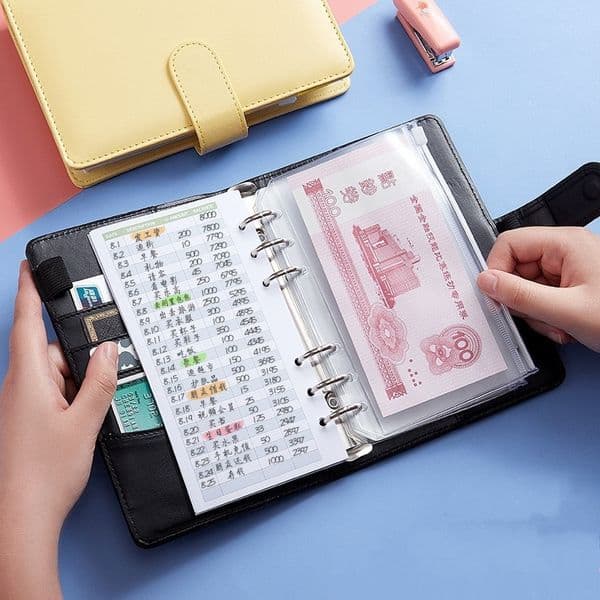 2026 New Bulk Office Supplies Wholesale A6 Binder School Cover With Pockets & Budget Sheets - PVC Receipt Organizer For Expense Tracking Fre