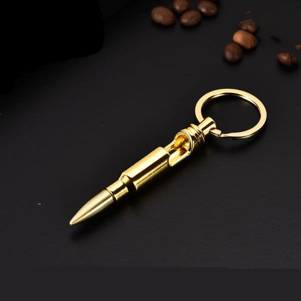 new Bullet Bottle Openers Zinc Alloy Key Ring Pendant Bullet Model Beer Bottle Opener Keychains Bar Gadget Metal Kitchen Tools RRD6884