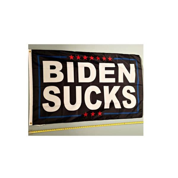 Biden Sucks 3x5ft Flags 100D Polyester Banners Indoor Outdoor Vivid Color High Quality With Two Brass Grommets