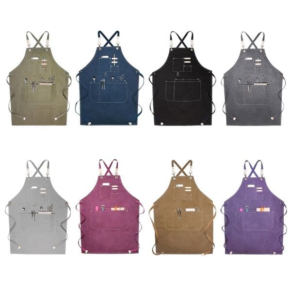 Waterproof And Antifouling Canvas Apron Fashion Barista Milk Tea Flower Shop Drop 210625