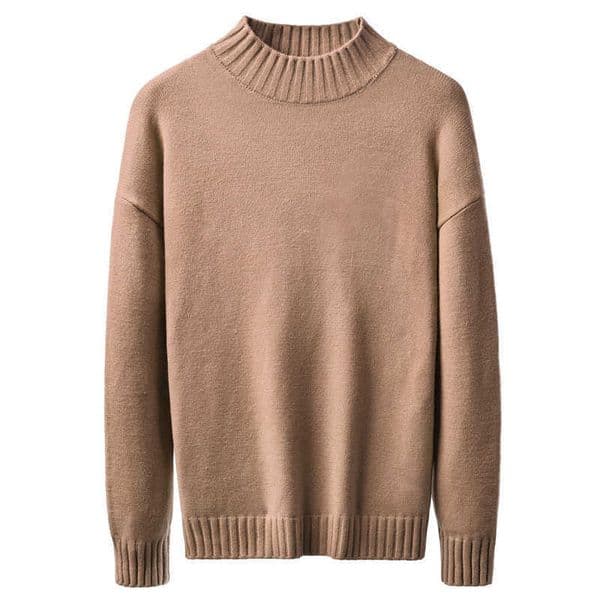 Fashion Mens Sweater Cotton Half Turtelneck Sweaters Solid Winter Knitted Pullover Black Men Clothing Long Sleeve Knitwear Coats 210601 Q260526