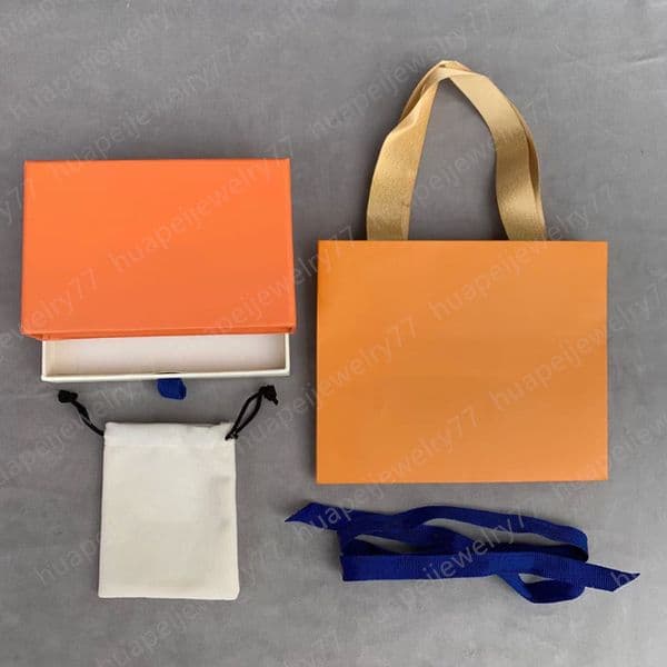 Designer Jewelry Boxes Necklace Ring Bracelet Earring Set Gift Box Dustproof Bag Handbag Set (match the store items sales, not sold individual)