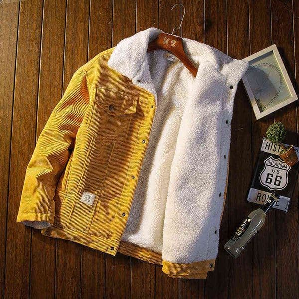 Men's Jackets and Coats Fashion Warm Corduroy Thick Coats 2021 Winter Fashion Men's Coats Down Jackets Men's Cotton Clothing Y1103