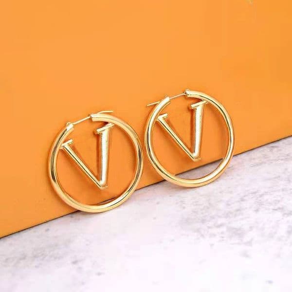 New Fashion Womens Big Circle Simple Designer Earrings Hoop Earrings for Woman High Quality