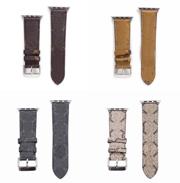 Fashion Designer Luxury Strap For Apple watchband 41mm 42mm 38mm 40mm 44mm 45mm 49mm iwatch 2 3 4 5 6 7 8 watchband Leather Bracelet Stripes watch band watchbands