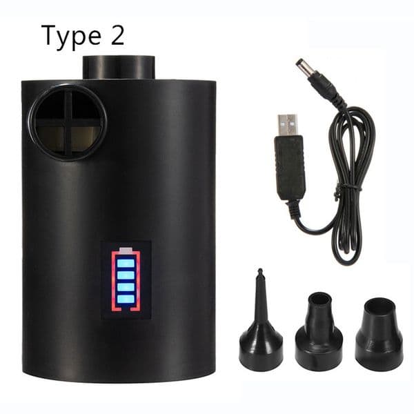 Electric Air Pump Inflatable Pump Rechargeable Air Mattress Quick-Fill Inflator Pumps for Camping Inflatable Cushions Pool Toy