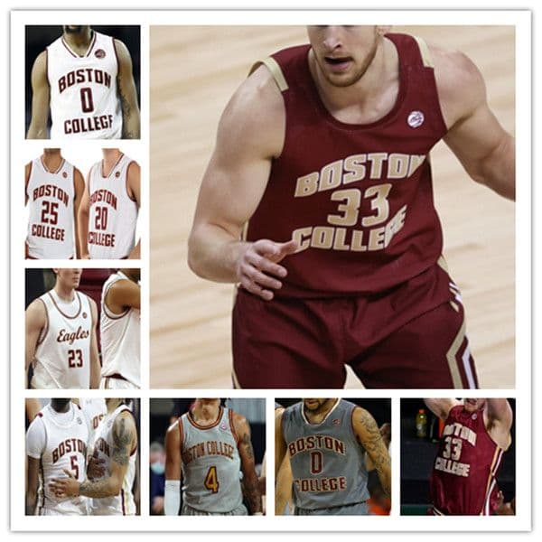 Custom College Basketball Boston College BC Jerseys Kanye Jones Gianni Thompson Frederick Scott DeMarr Langford Jr.T.J. Bickerstaff Makai Ashton-Langford Zackery