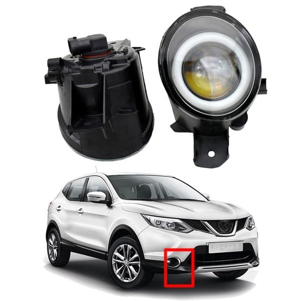 high quality Daytime Running Lights LED Angel Eye Styling pair Fog light for Nissan Qashqai +2 (J10, JJ10) 2007-2012