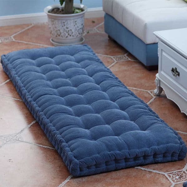 Long cushion thickening Garden Chair Cushion solid color Home Seat Mat Floor 55x150/55x165cm Bench Customizable 210716