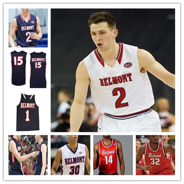 Custom 2021 Belmont Bruins Basketball Jersey Nick Muszynski Luke Smith JaCobi Wood Grayson Murphy Ben Sheppard Caleb Hollander Tate Pierson Derek Sabin Listau