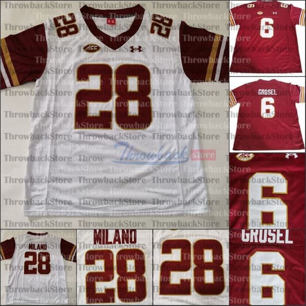 Custom Boston College Football Jerseys 5 Phil Jurkovec 97 Valdez 13 Anthony Brown 22 Doug Flutie 24 Pat Garwo III
