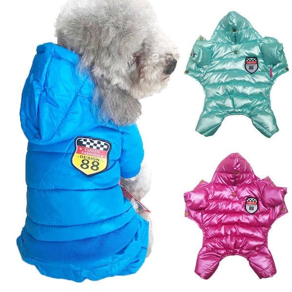 Waterproof PU Dog Jacket Winter Warm Pet Clothes For Small Dogs Puppy Clothing Chihuahua Hoodies French Bulldog Apparel Pug Coat 211007