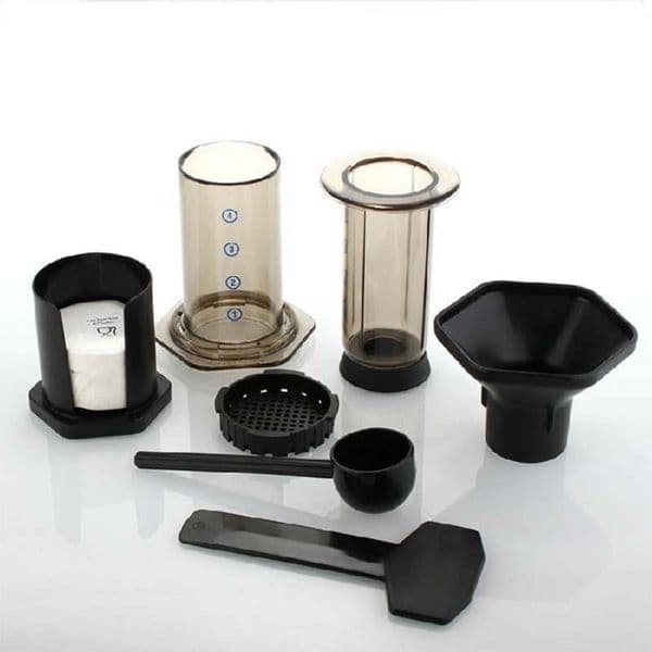 OOTDTY New Filter Glass Espresso Coffee Maker Portable Cafe French Press CafeCoffee Pot For AeroPress Machine 210408