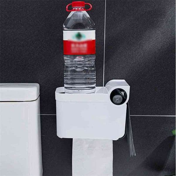 Toilet WC Home Storage Box Organizer Portable Paper Holder Punch-free Roll Dispenser Bathroom Accessories 210423