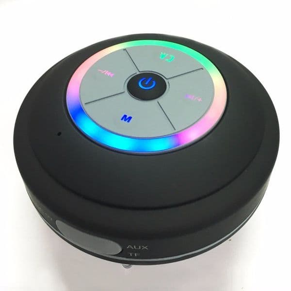 Dustproof Bathroom Waterproof Wireless Bluetooth Speakers With LED Lights, Car Shower, Hands-Free